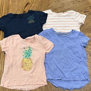 Colorful Pineapple Print Kids' Tees Set